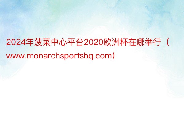 2024年菠菜中心平台2020欧洲杯在哪举行（www.monarchsportshq.com）