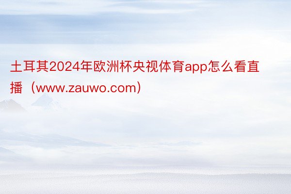 土耳其2024年欧洲杯央视体育app怎么看直播(www.zauwo.com)
